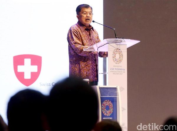JK dan Sri Mulyani Bicara soal Asuransi Bencana di IMF-WB
