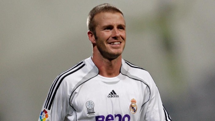 Beckham MADRID, SPAIN - JUNE 17: David Beckham of Real Madrid celebrates after Real won the Primera Liga after the Primera Liga match between Real Madrid and Mallorca at the Santiago Bernabeu stadium on June 17, 2007 in Madrid, Spain. (Photo by Denis Doyle/Getty Images)