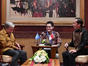 Jokowi Bertemu Sekjen PBB di IMF-WB, Ini yang Dibahas