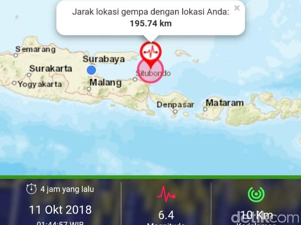 Gempa M 6,4 Situbondo Dirasakan Warga Gresik dan Sidoarjo Gempa M 6,4 Situbondo Dirasakan Warga Gresik dan Sidoarjo