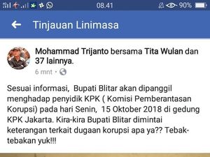Kasus Surat Palsu KPK, Polisi Sita Akun Facebook Terlapor Kasus Surat Palsu KPK, Polisi Sita Akun Facebook Terlapor