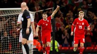 Sam Vokes mencetak gol hiburan pada menit ke-89. Spanyol menang dengan margin 8 gol. (Foto: Andrew Couldridge/Action Images via Reuters)