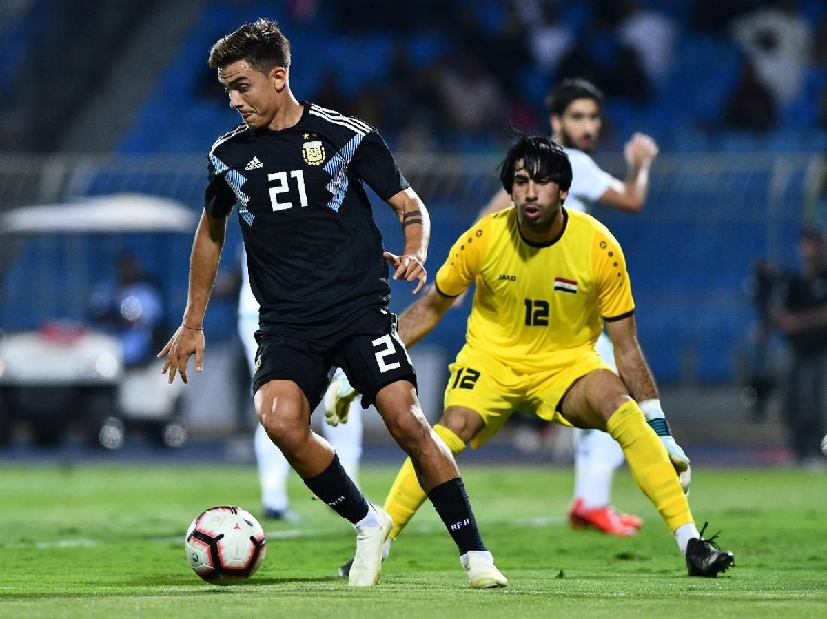 Argentina menggasak Irak 4-0 dalam laga uji coba. (Foto: Waleed Ali/Reuters)