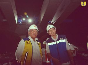 Menteri PUPR Blusukan di Proyek Jakarta Cikampek Layang