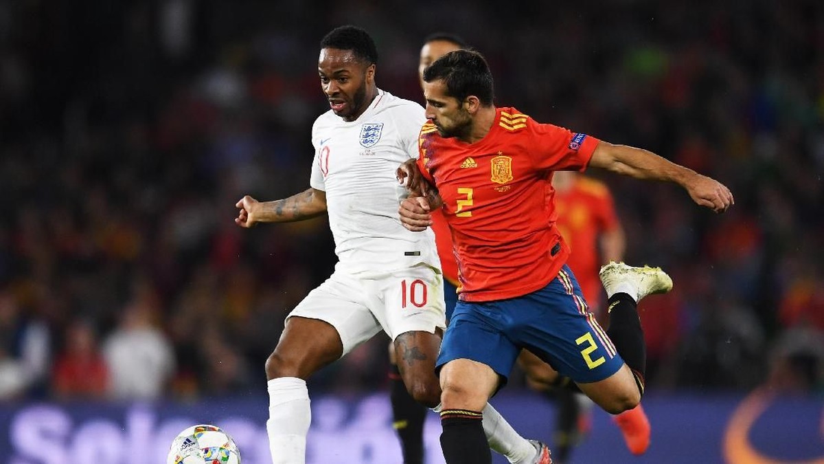 Inggris menang 3-2 atas Spanyol di UEFA Nations League. (Foto: David Ramos/Getty Images)