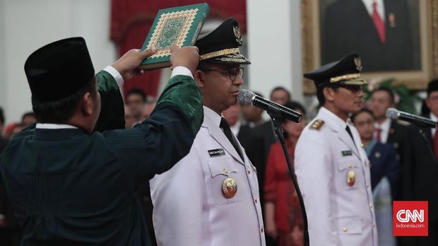 Polling CNNIndonesia.com, 63% Puas Kepemimpinan Anies di DKI