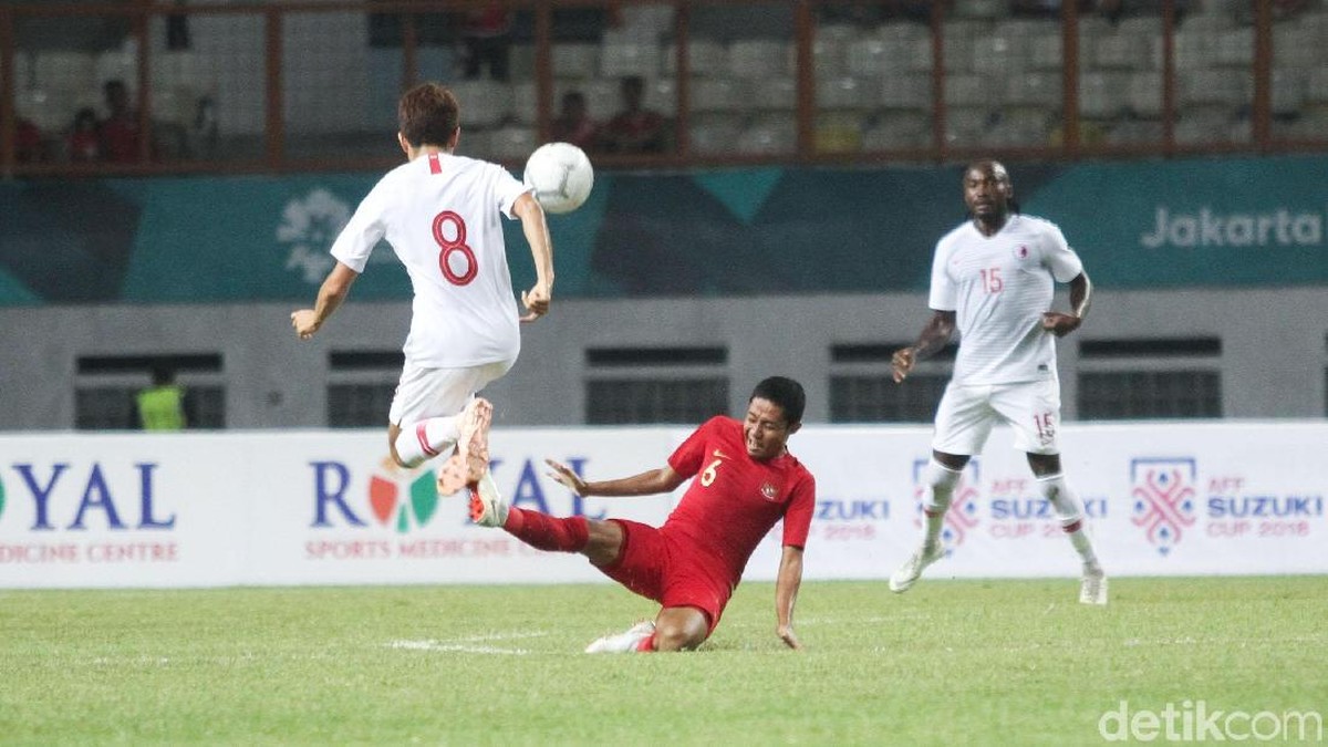 Timnas Indonesia diimbangi Hong Kong 1-1 dalam laga persahabatan. (Foto: Rifkianto Nugroho/Detikcom)