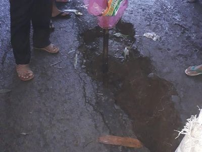 Penampakan Tanah Bergeser dan Retak di Pagedangan Tangerang