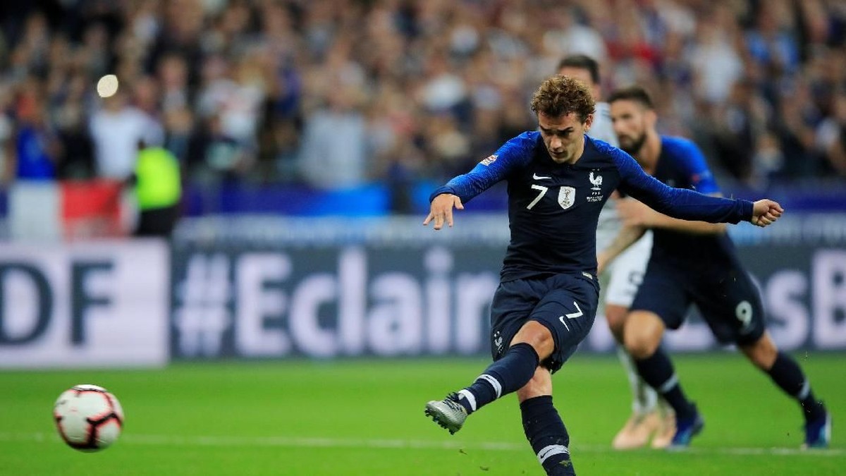 Penalti Antoine Griezmann jadi penentu kemenangan Prancis atas Jerman (REUTERS/Gonzalo Fuentes)