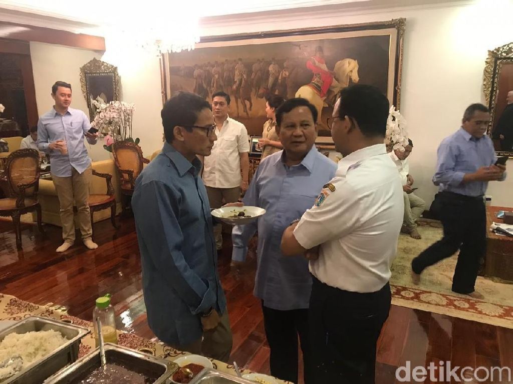 Prabowo Ultah, Anies-Sandi Merapat ke Kertanegara Prabowo Ultah, Anies-Sandi Merapat ke Kertanegara
