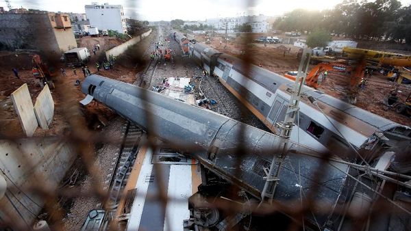 Kecelakaan Kereta Api di Maroko 6 Orang Tewas dan Puluhan Terluka