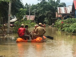 Seribuan Rumah Penduduk di Rohul Riau Diterjang Banjir