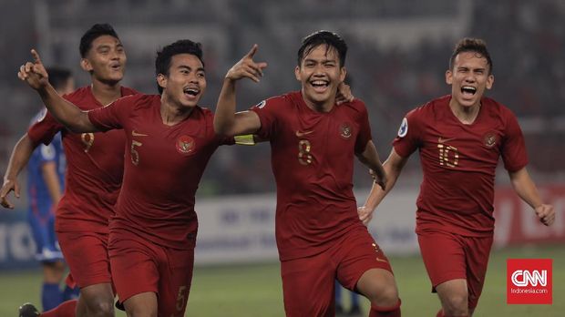 Timnas Indonesia U-19 baru bisa mencetak gol di babak kedua.