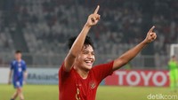 Witan Sulaiman dua kali membobol gawang Taiwan. Gol tersebut dicetak di menit ke-71 dan 89.