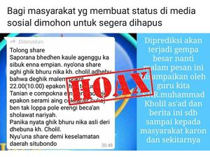 Catut Nama Kiai, Info Hoax Gempa Kembali Resahkan Warga Situbondo Catut Nama Kiai, Info Hoax Gempa Kembali Resahkan Warga Situbondo