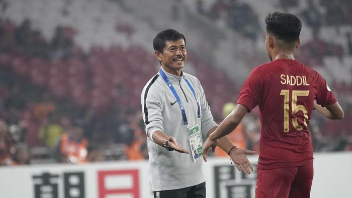 Indra Sjafri di Timnas U-19 saat menghadapi Taiwan di Piala Asia U-19, SUGBK, Kamis (18/10). (2018 Asian Football Confederation (AFC)) Indra Sjafri di Timnas U-19 saat menghadapi Taiwan di Piala Asia U-19, SUGBK, Kamis (18/10). (2018 Asian Football Confederation (AFC))