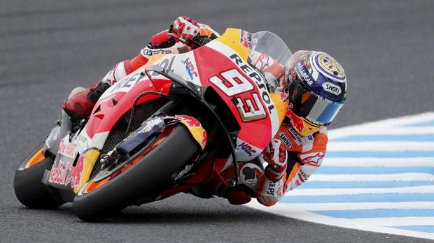 Marc Marquez bisa jadi juara dunia MotoGP 2018 di Motegi.
