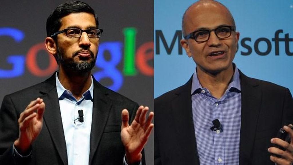 CEO Google Sundar Pichai vs CEO Microsoft Satya Nadella