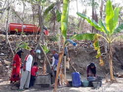 Cerianya Warga Gedangsari Gunungkidul dapat Bantuan Air Bersih