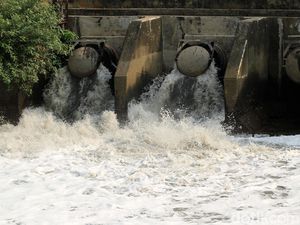 Ciliwung Berbusa Gara-gara Pertemuan Air Olahan