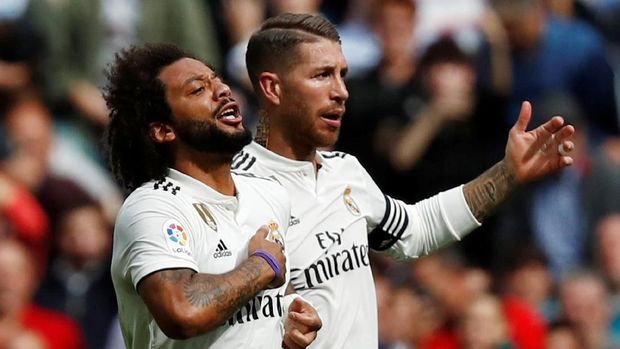 Marcelo dan Sergio Ramos tidak bisa tampil solid di lini belakang.