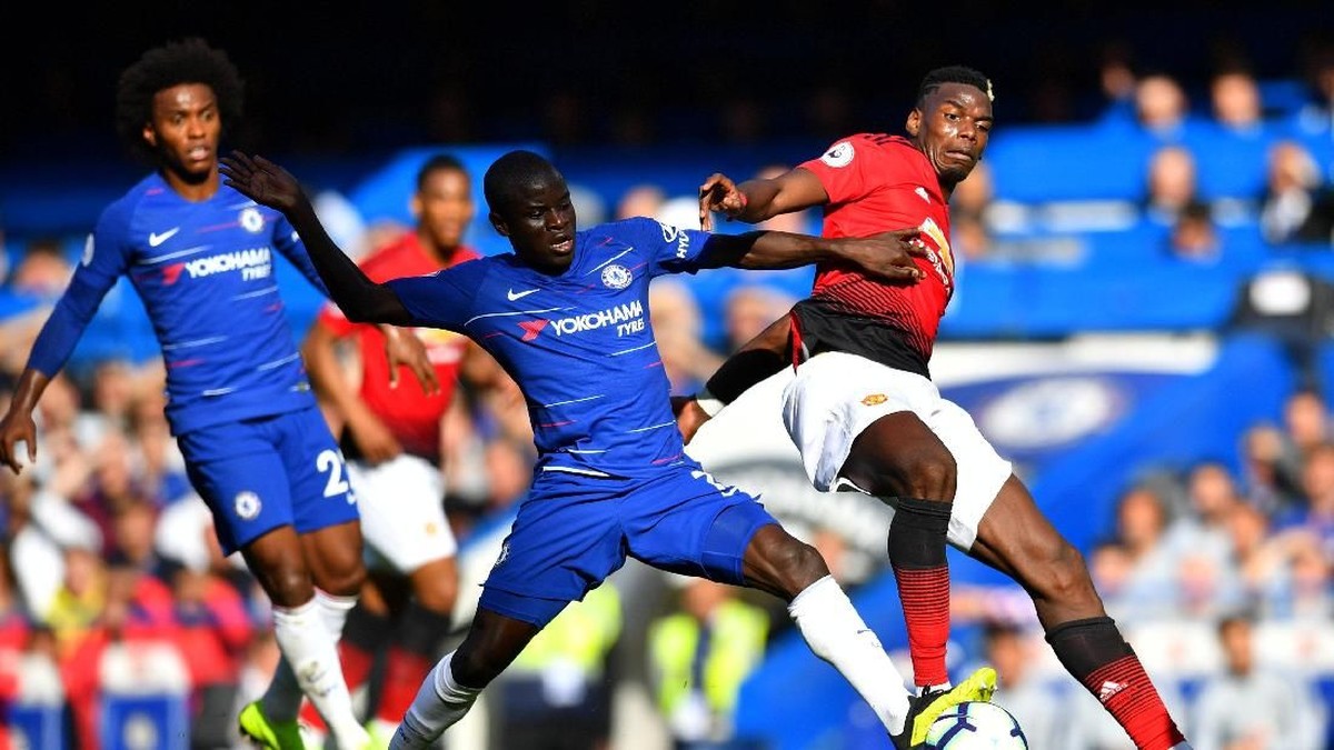 Chelsea versus Manchester United berakhir imbang 2-2 (Dylan Martinez/REUTERS)