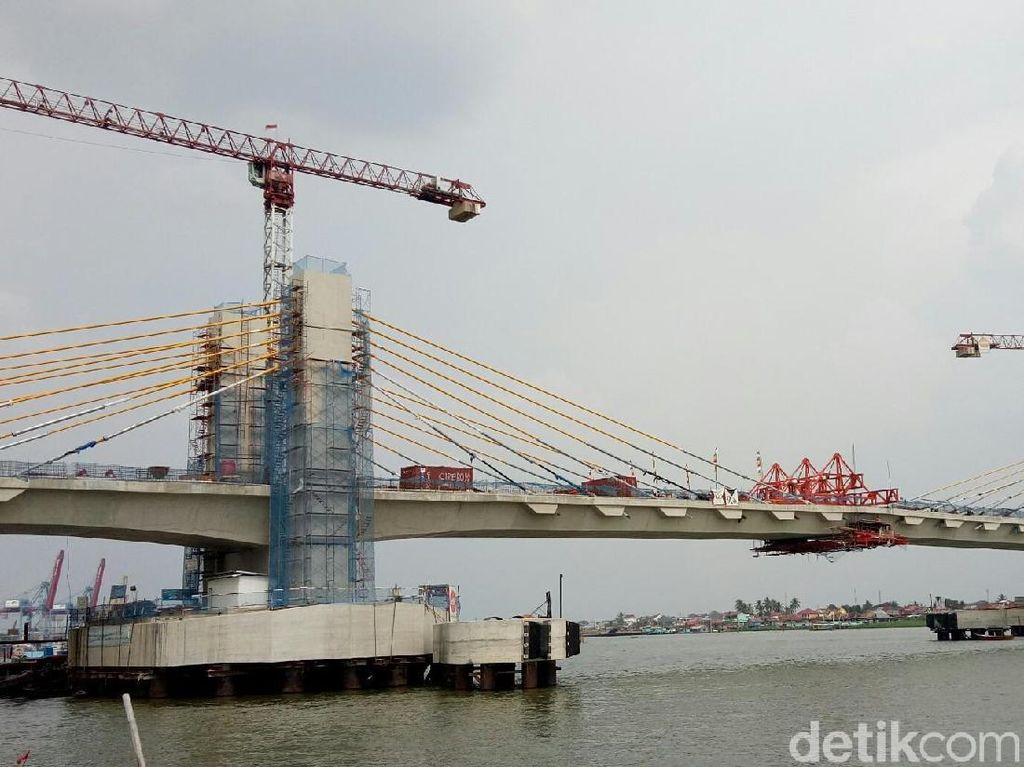 Bakal Diresmikan Jokowi, Progres Jembatan Musi IV Pelembang 97%,