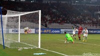 Timnas Indonesia kembali membobol gawang Qatar.