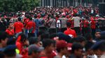 Suporter Padati GBK Jelang Indonesia vs Qatar