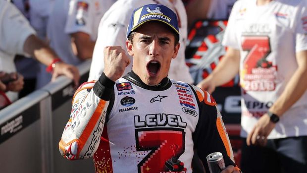 Marc Marquez menjadi juara dunia MotoGP bersama tim Honda sebanyak lima kali.