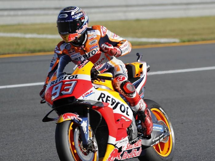 Marc Marquez menyamai rekor Mick Doohan. (Foto: Toru Hanai/Reuters)