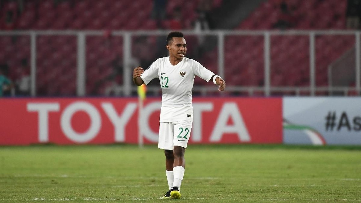 Todd Rivaldo Ferre mencetak tiga gol ke gawang Qatar (Robertus Pudyanto/AFC)