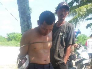 Diduga Curi Besi, Pemulung di Pekanbaru Diikat di Pohon