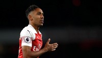 Pierre-Emerick Aubameyang tampil sebagai pemain pengganti dan menginspirasi kemenangan 3-1 Arsenal atas Leicester. Dua gol dibuatnya. (Andrew Boyers/REUTERS)