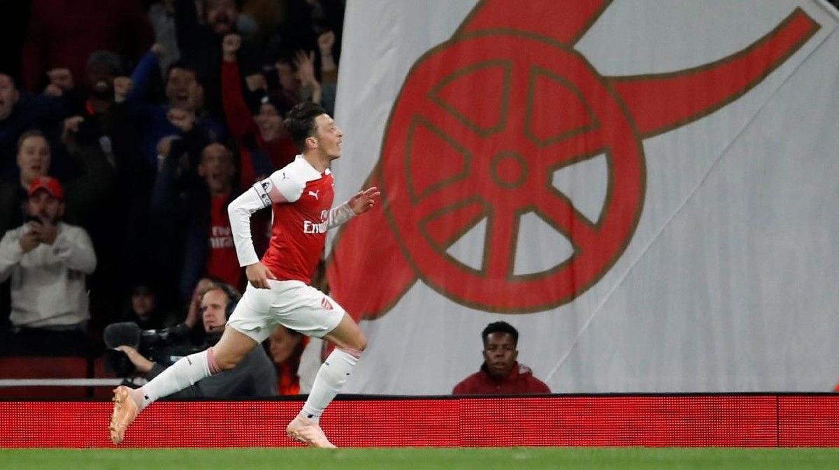 Pemain Arsenal, Mesut Oezil. (Foto: Andrew Boyers/Reuters)