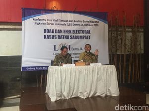 LSI: Pasca-hoax Ratna, Elektabilitas Jokowi 57,7%, Prabowo 28,6%