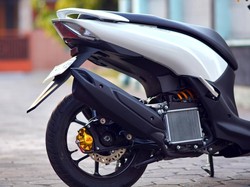 Modifikasi Sokbreker Belakang Lexi Jadi Mirip Motor Sport