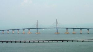 Megah! Jembatan Terpanjang di Dunia Sambungkan Hong Kong-Makau