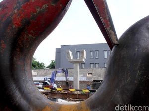 Penampakan Proyek Pembangunan JPO Baru Tubagus Angke