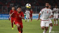 Pada laga ketiga Grup A yang dihelat di Stadion Gelora Bung Karno, Rabu (24/10/2018) malam WIB, Indonesia yang butuh kemenangan untuk lolos bermain agresif sejak menit awal. Ari Saputra/detikcom.