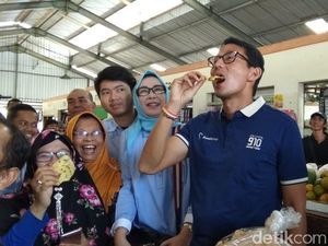 Sandi Janji Permak Pasar Tradisional Jika Terpilih Jadi Wapres