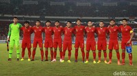 Tim asuhan Indra Sjafri itu mengumpulkan enam poin dari tiga laga, sama dengan milik UEA tapi unggul jumlah gol yang dicetak dalam sistem klasemen mini yang melibatkan tiga tim teratas. Ari Saputra/detikcom.