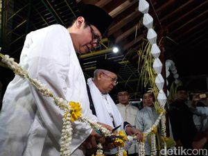 Maruf Amin dan Airlangga Ziarah ke Makam Kiai Ageng Gribig