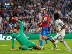 Marcelo menggandakan keunggulan Madrid di menit ke-55. Foto: Paul Hanna/Reuters