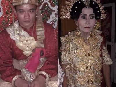 Momen Pernikahan Pria Lajang 25 Tahun dan Wanita 65 Tahun di Sulsel