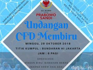 Soal Undangan CFD Membiru Prabowo-Sandi, Timses: Itu Hoax!