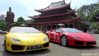 Pawai Puluhan Lamborghini Curi Perhatian Warga Semarang