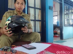 Kreasi Unik Siswa SMK di Lamongan, Helm yang Bisa Isi Daya Ponsel