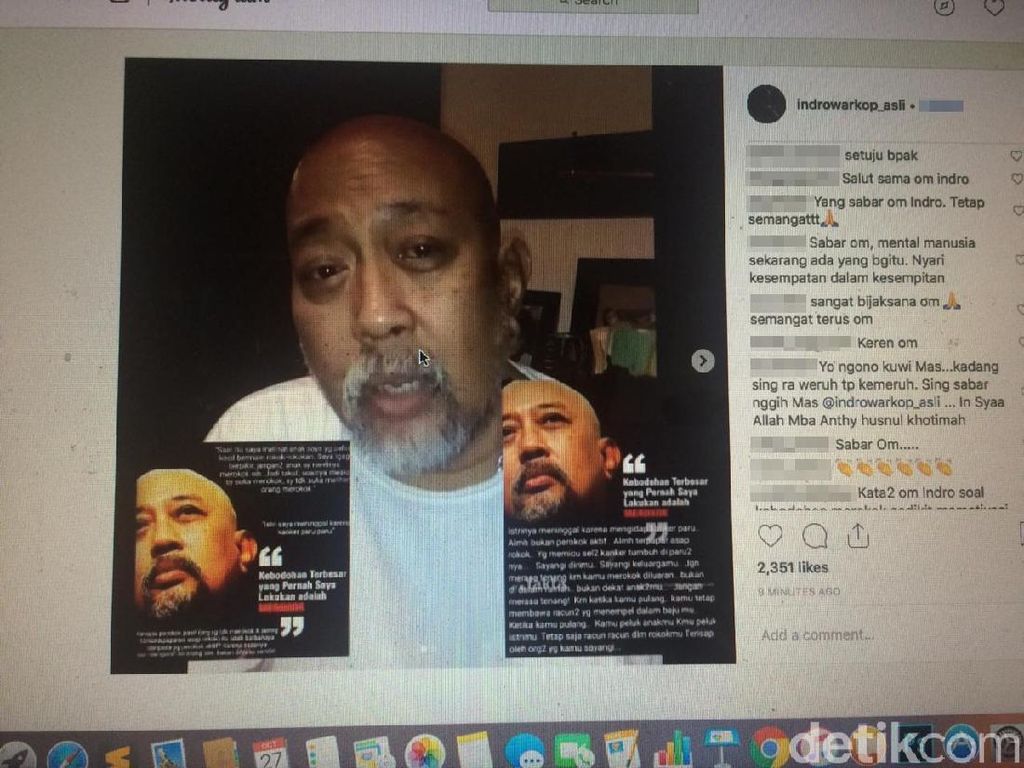 Cerita Indro Warkop Soal Istrinya yang Meninggal karena Kanker Paru Cerita Indro Warkop Soal Istrinya yang Meninggal karena Kanker Paru