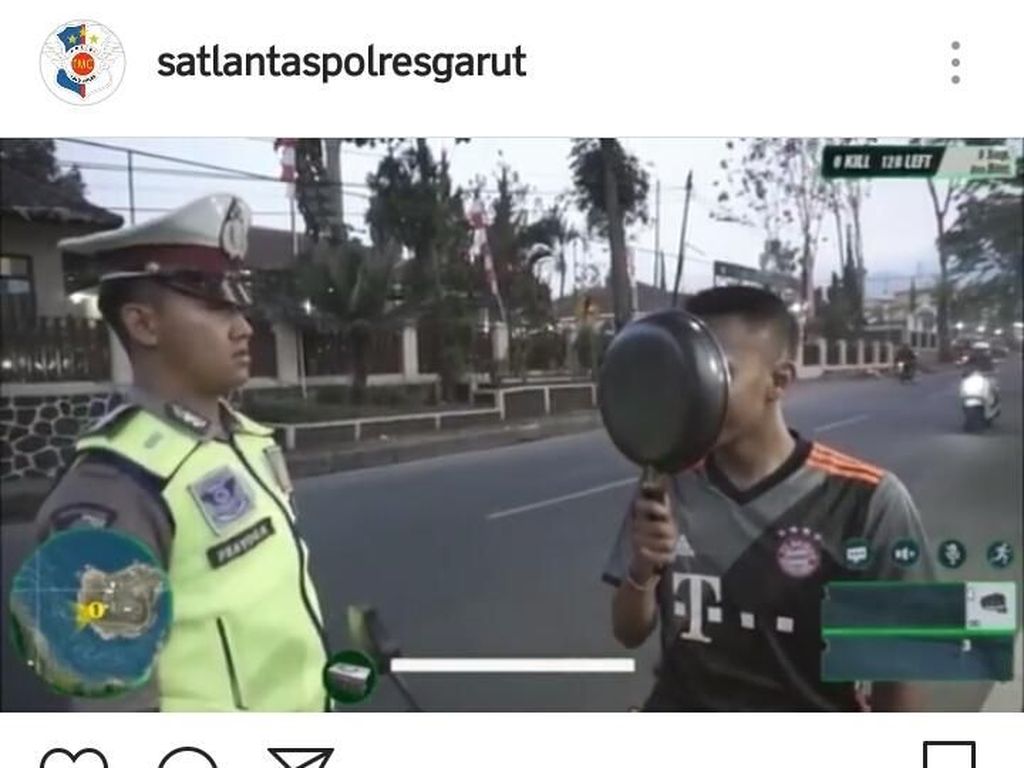 Kocak, Biker vs Polisi ala Game PUBG Versi Polantas Garut Kocak, Biker vs Polisi ala Game PUBG Versi Polantas Garut